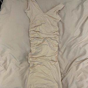 Oh Polly Beige/Nude/Cream Tight Fitting Dress